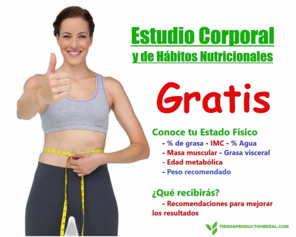 Estudio Corporal Gratis, Estudio nutricional Gratis, Estudio gratuito de composición corporal